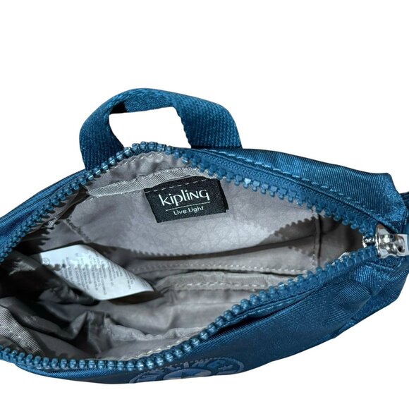 Kipling Alys Waistpack Waist Fanny Pack Belt Bag Blue Purse New - NO Monkey - Picture 4 of 6